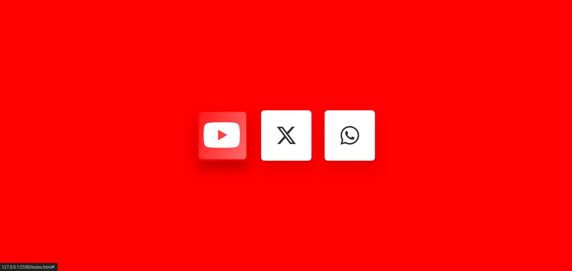 Animated social media buttons