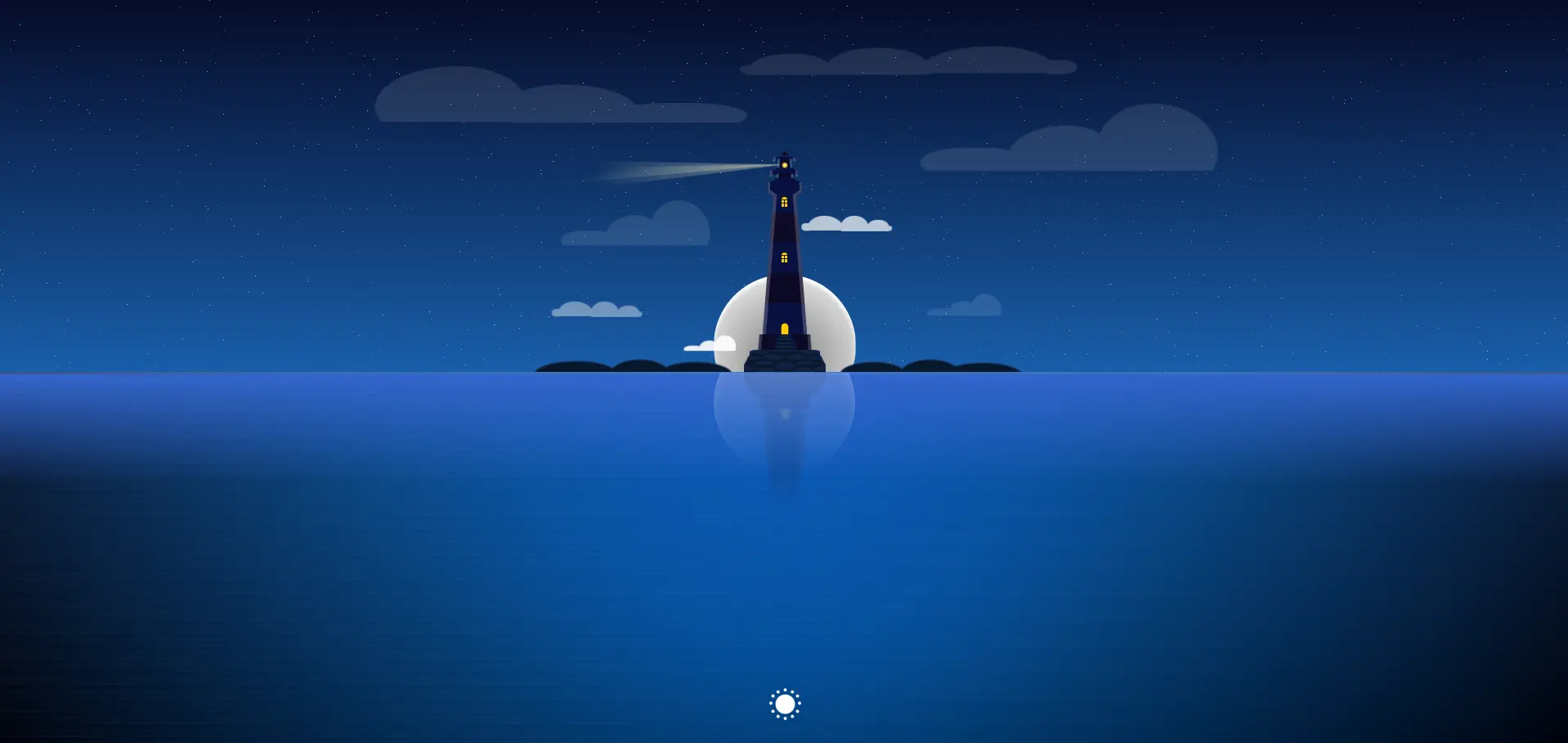 Day and night lighthouse illustration