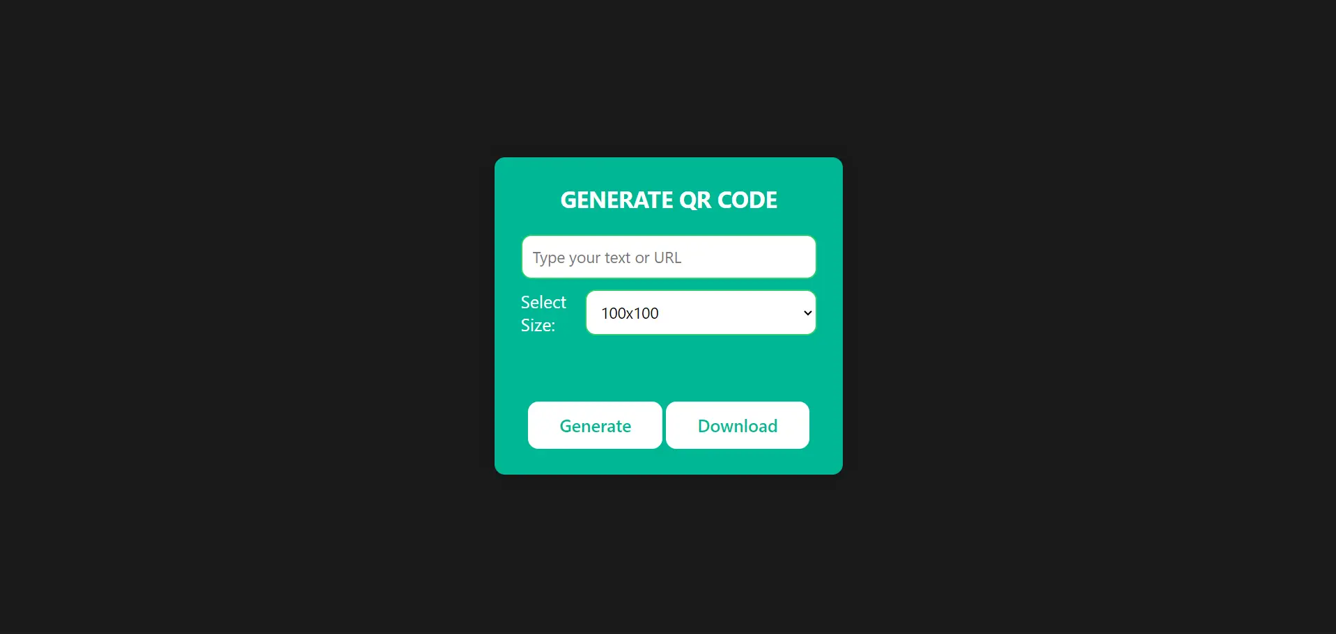 Javascript QR Code Generator
