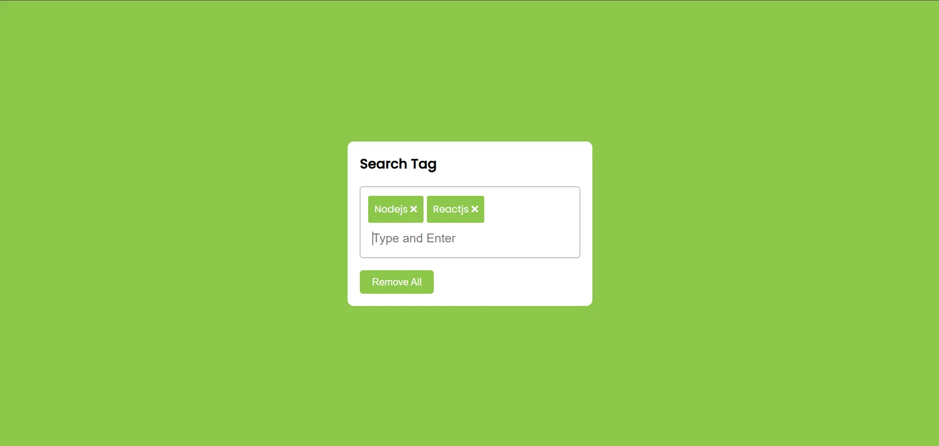 Javascript Search Tag