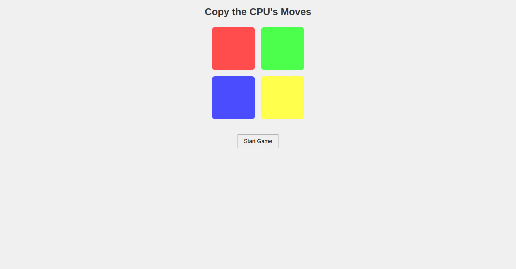 Memory Game: Copy CPU Sequence JavaScript