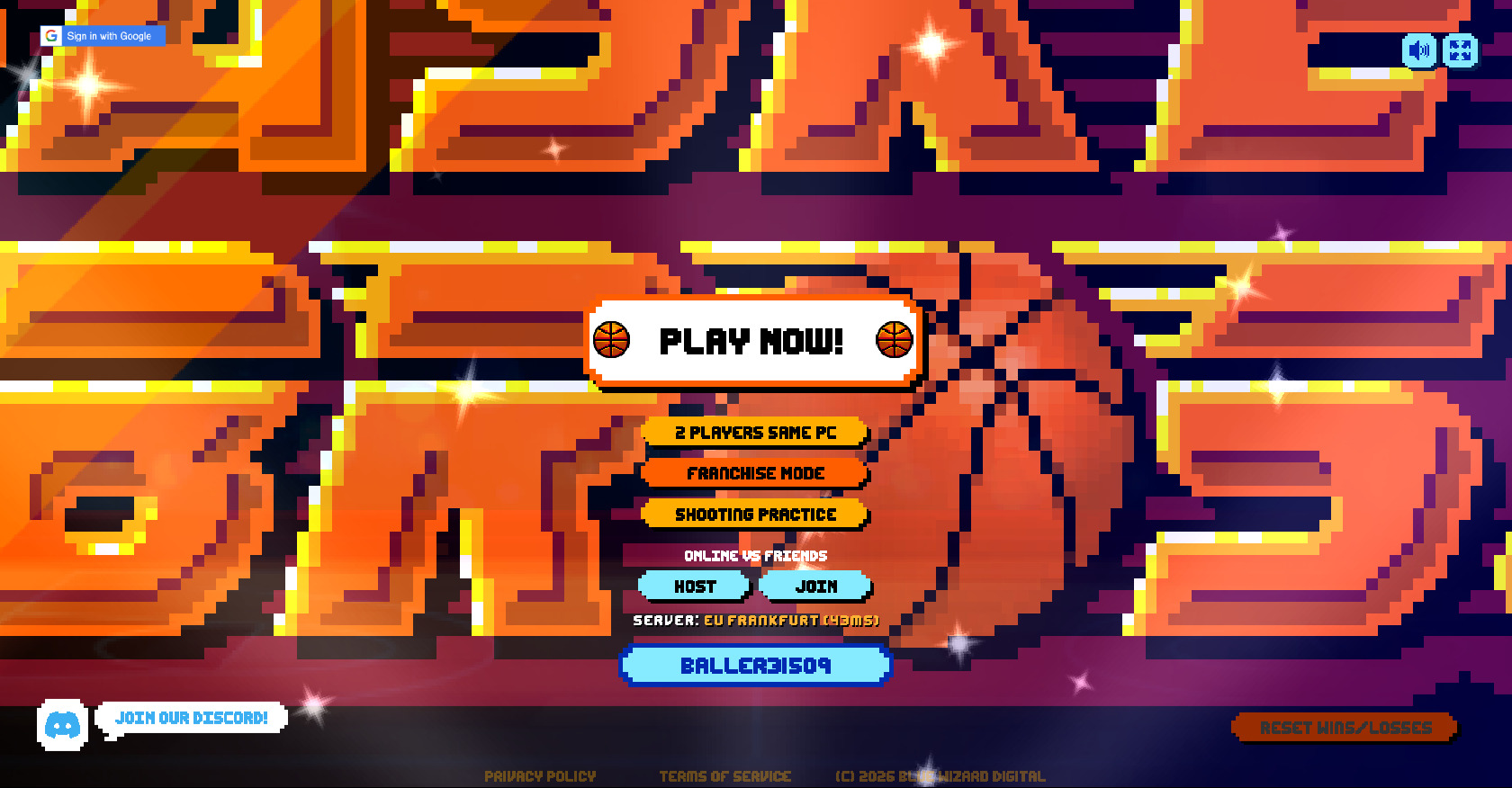 Basket Bros Game: Fullscreen HTML Embed