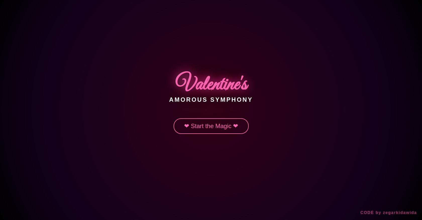 CodePen Home Valentine's