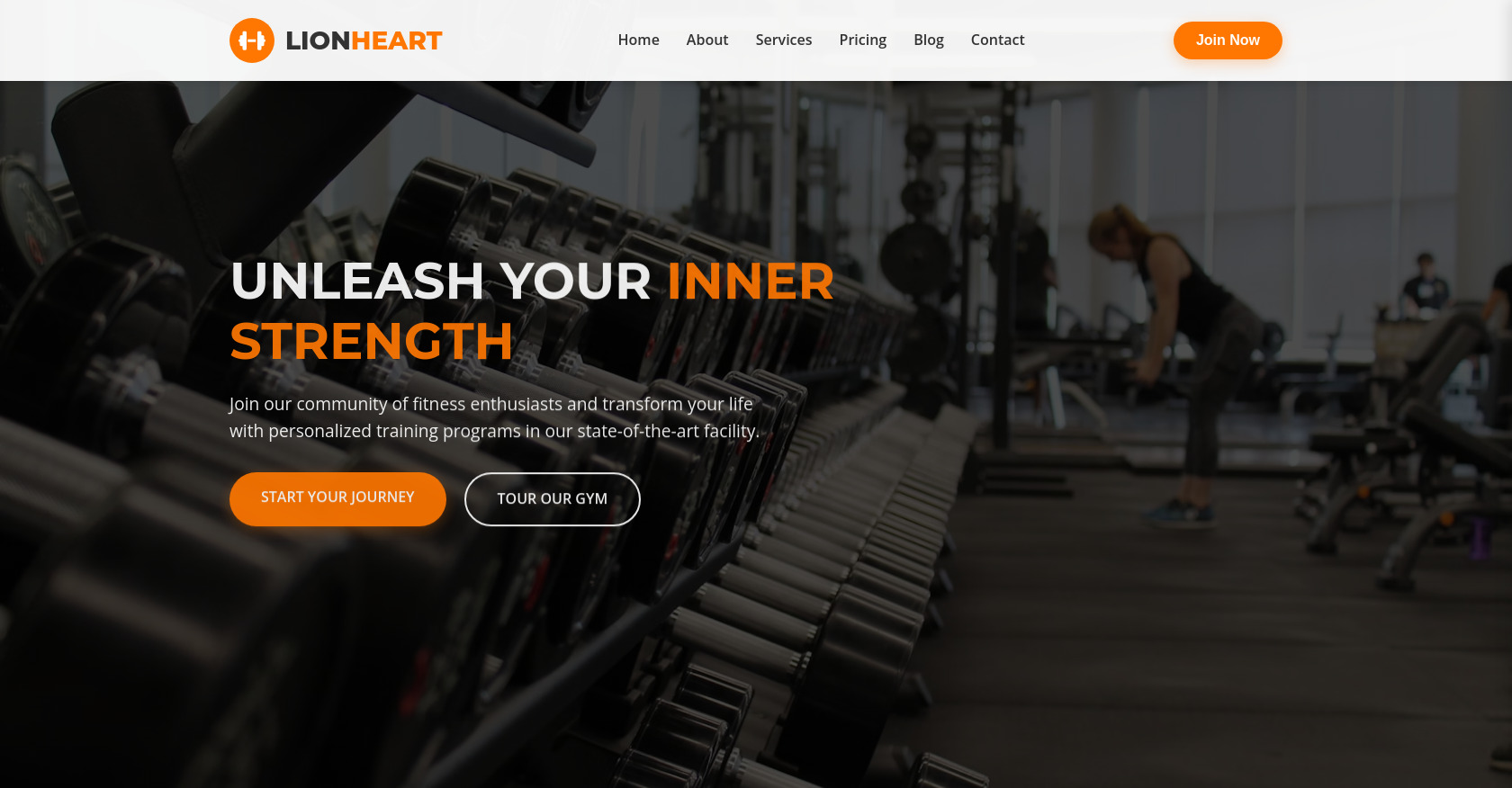 Fitness Gym Website HTML Template