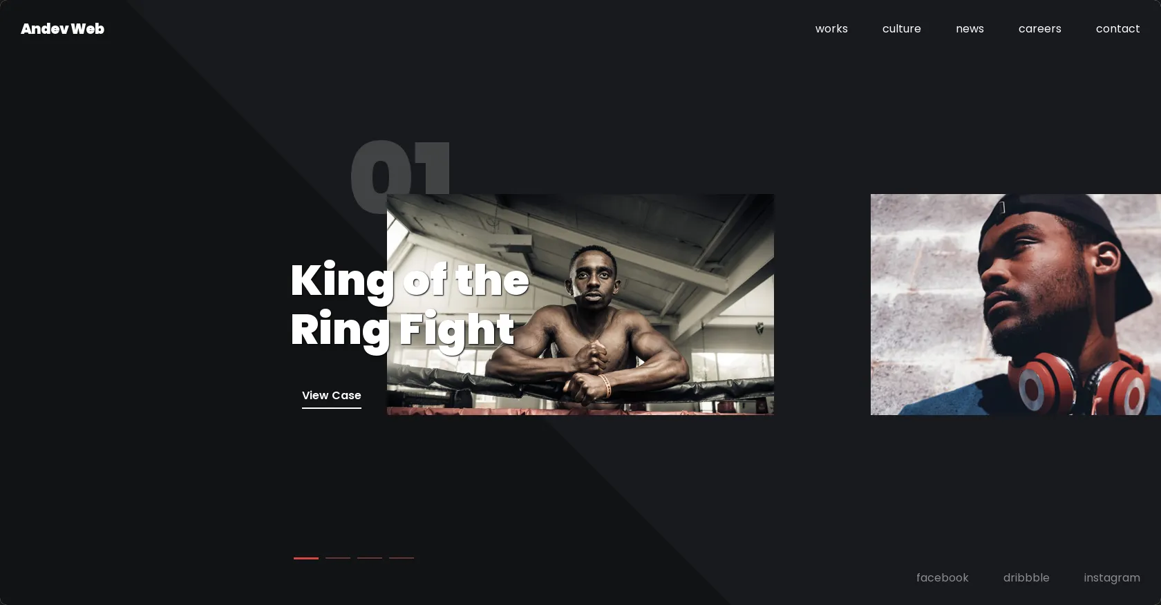 Portfolio Carousel with Synchronized Sliders