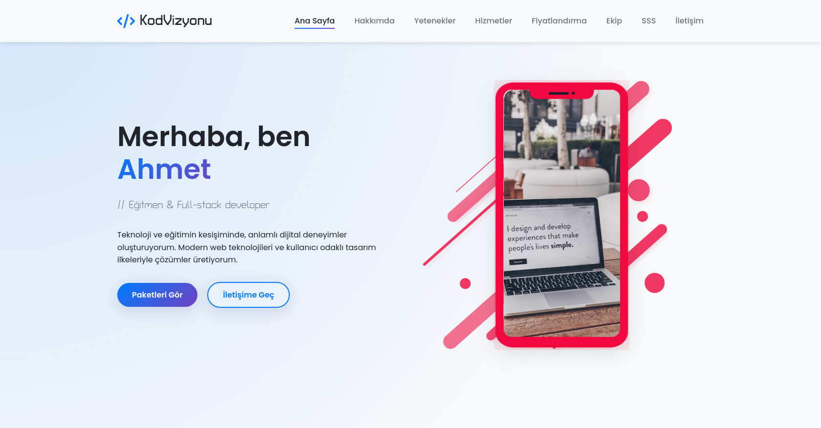 Eğitim Platformu | Web Geliştirme ve Tasarım