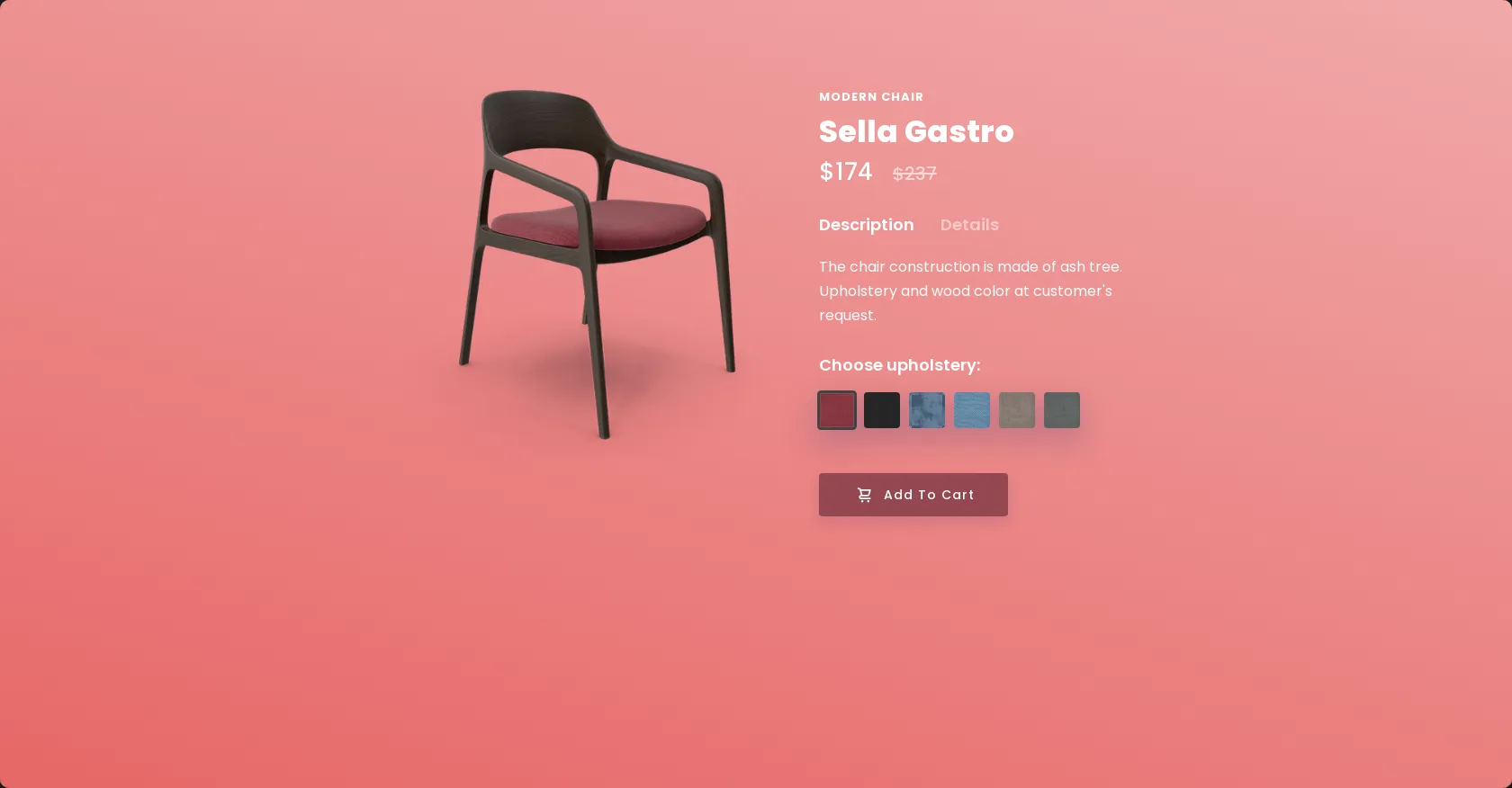 Chair sales page