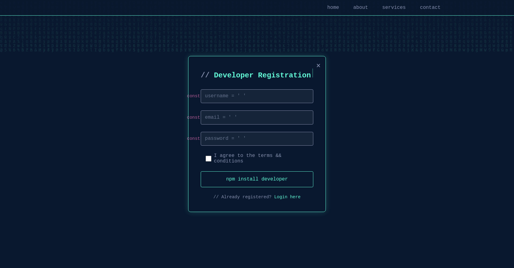 Bir garib giriş sayfası 