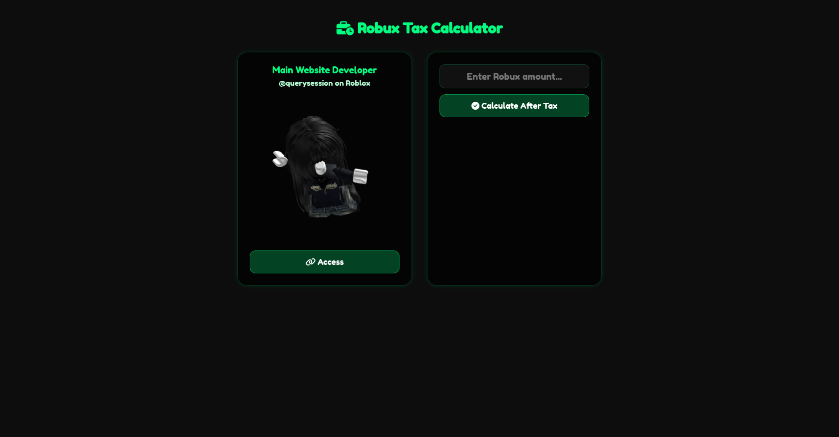 Tax Calculator Robux