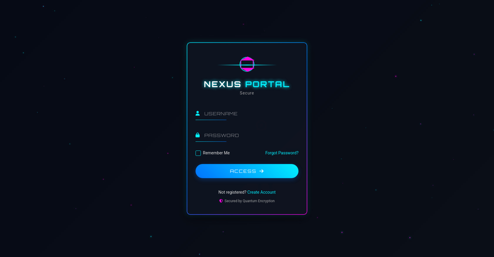 Futuristic Login Form 