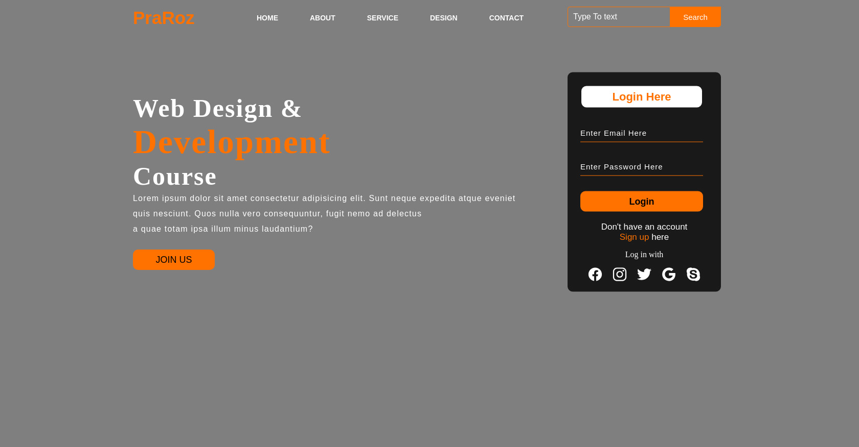Website Design Using HTML &amp; CSS