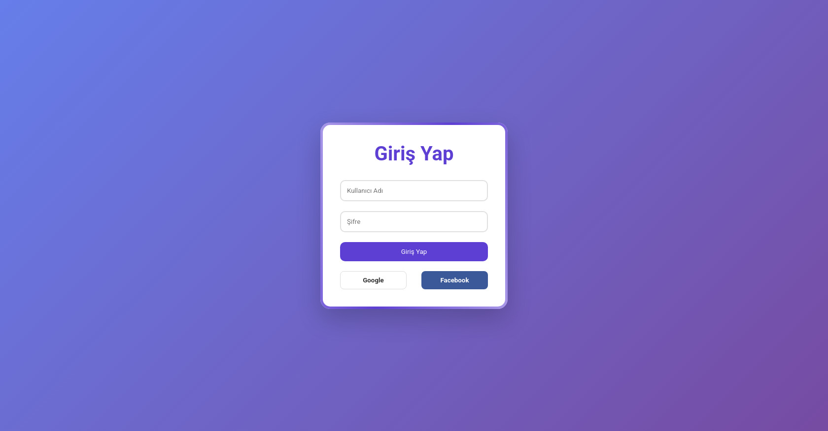 Turkish Login Page HTML Template