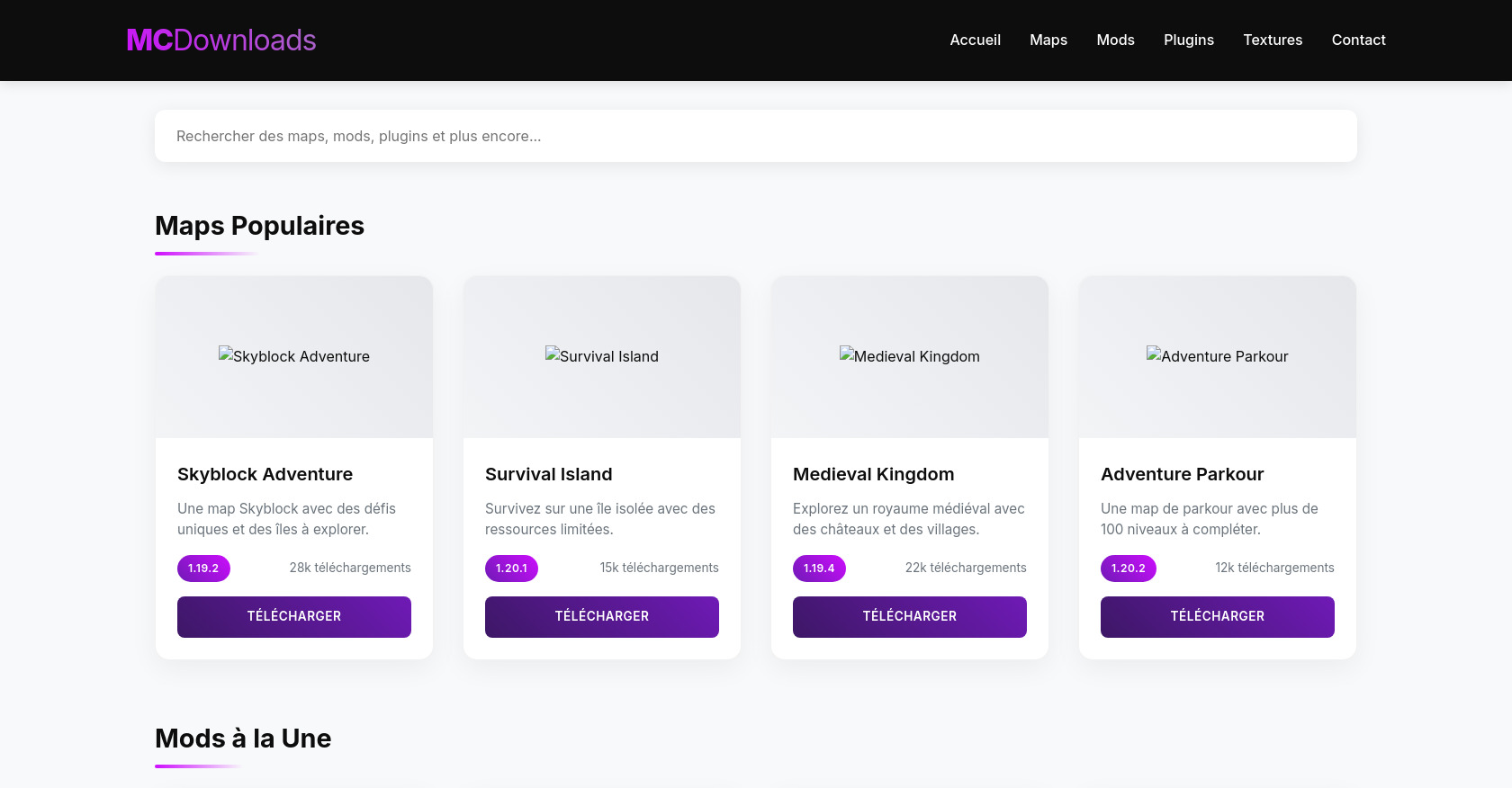 Minecraft download map and more