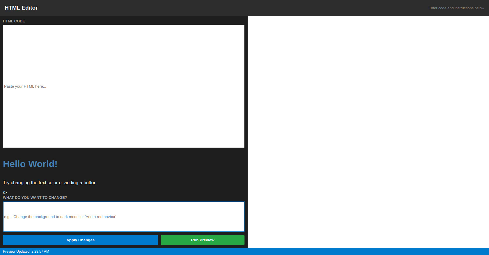 HTML Editor: Code, Preview, & Run