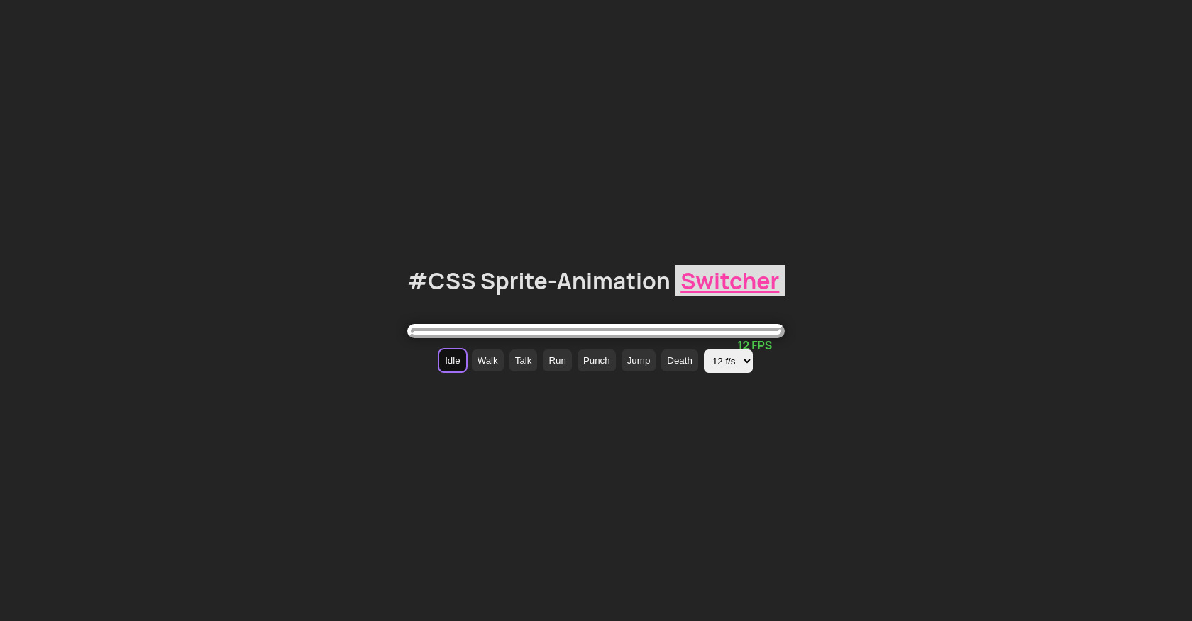 CSS Sprite-Animation Switcher