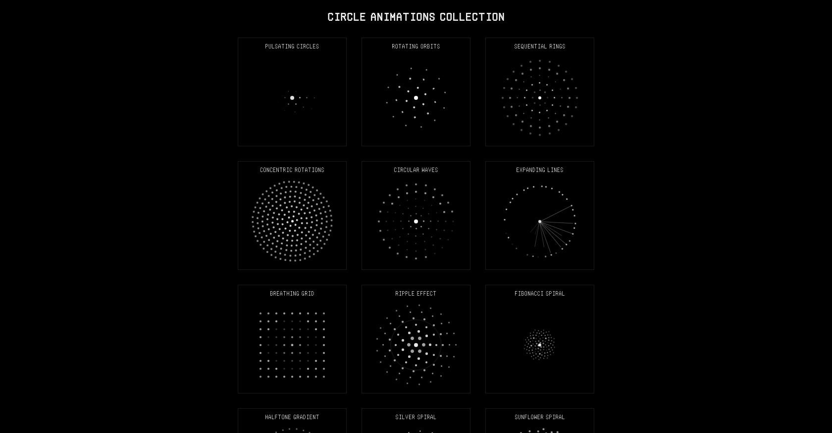 CSS Circle Animation Collection