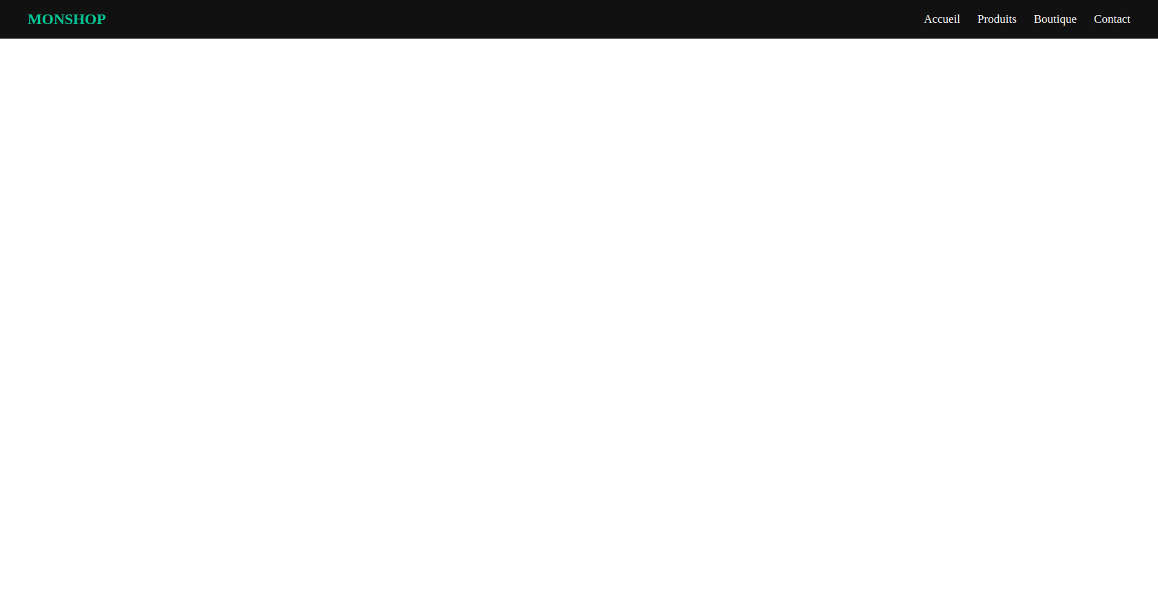 HTML Menu with Logo Example (French)