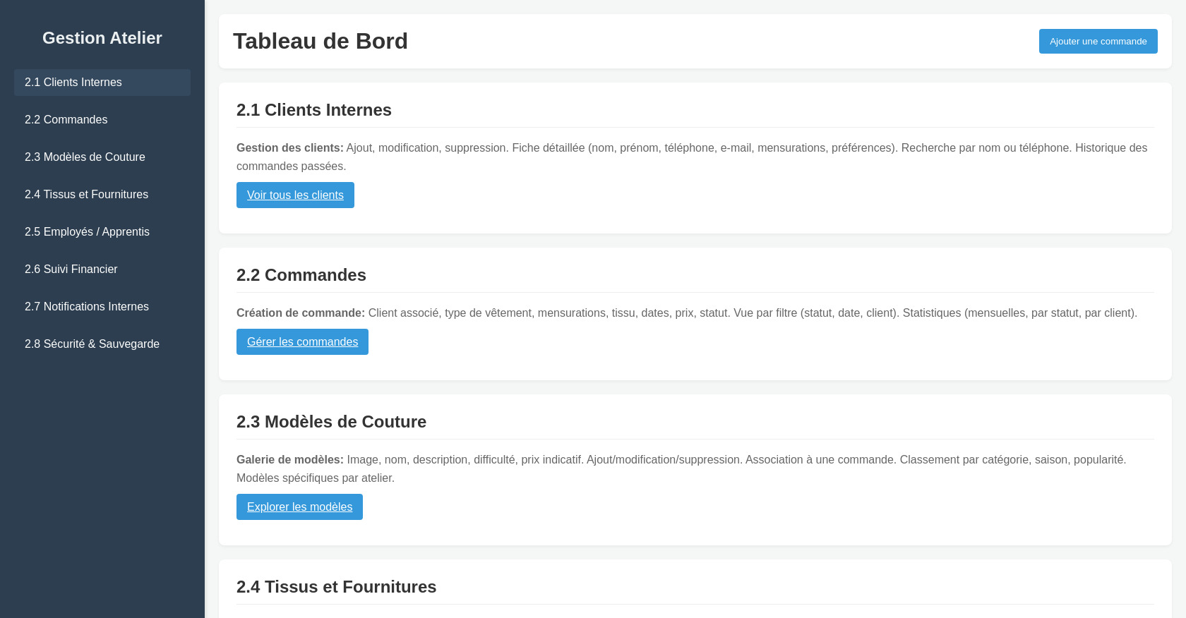 Couture Atelier Dashboard HTML Template