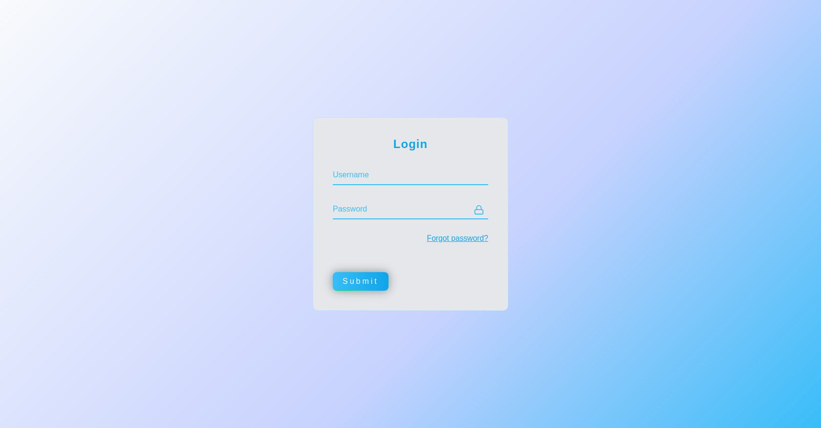 Modern Login Panel with Animated Border and Password Reset from TheDoc