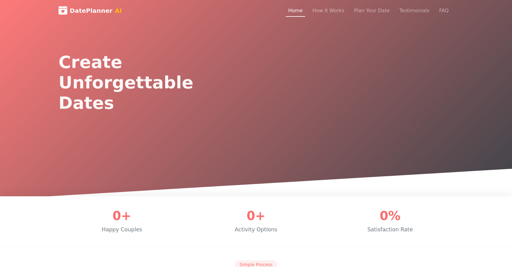 AI Date Planner: Personalized Date Ideas