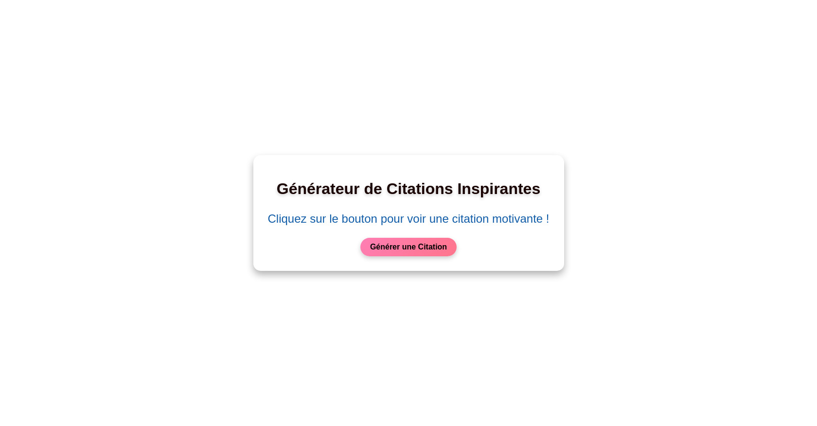 French Quote Generator HTML Template