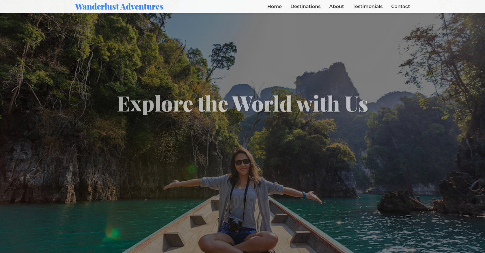 Landing Page - Travel