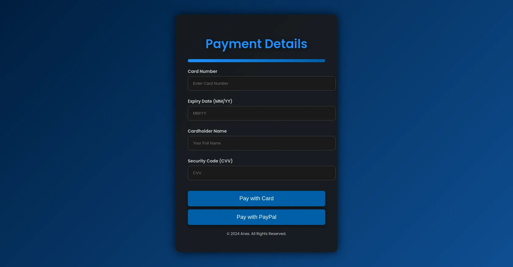 Payment - Form