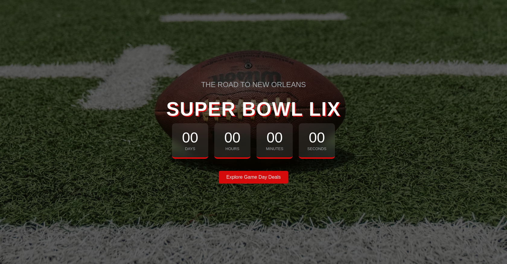 Super Bowl LIX Countdown Timer & Fan Zone