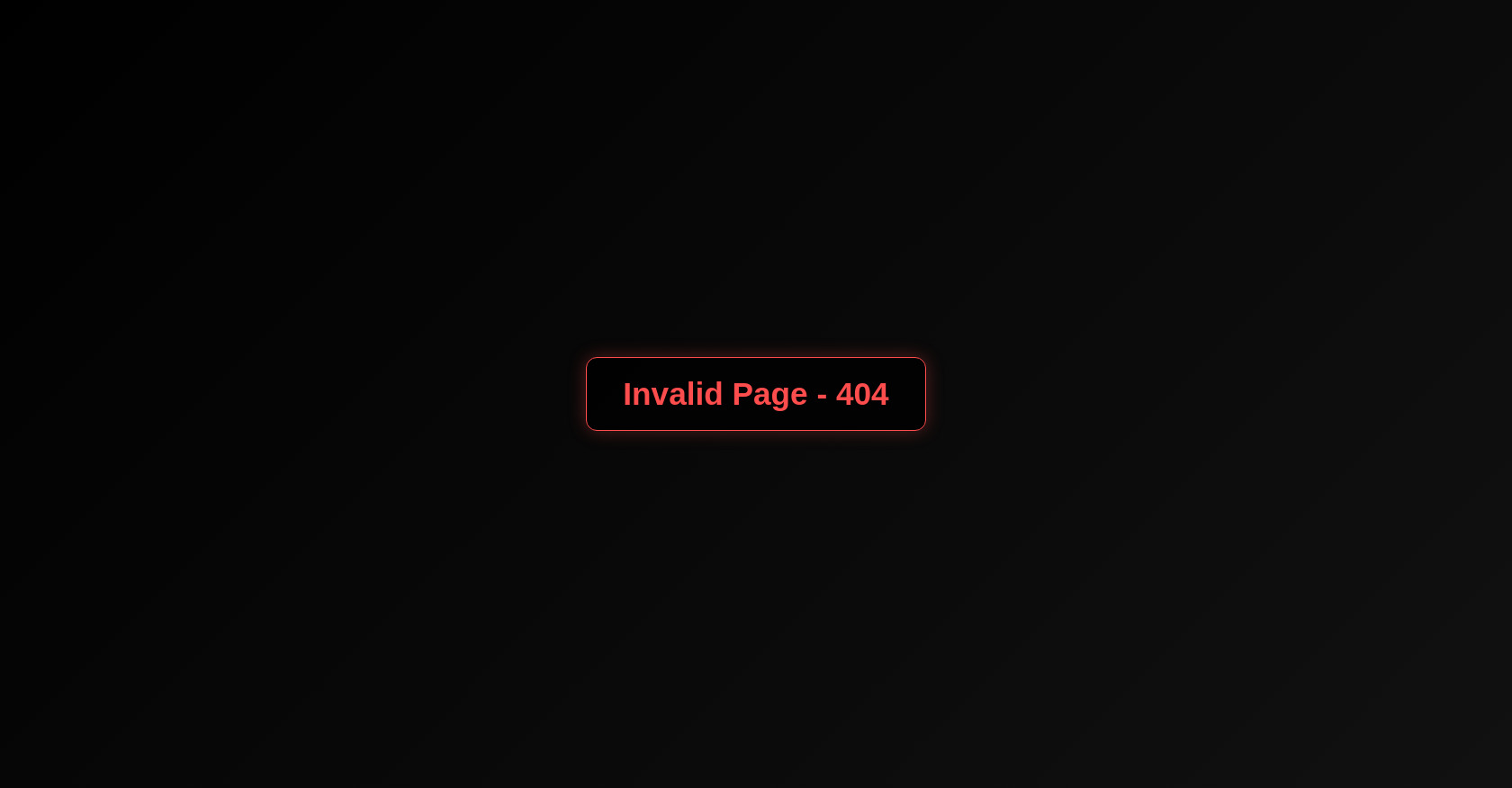 Invalid Page Button