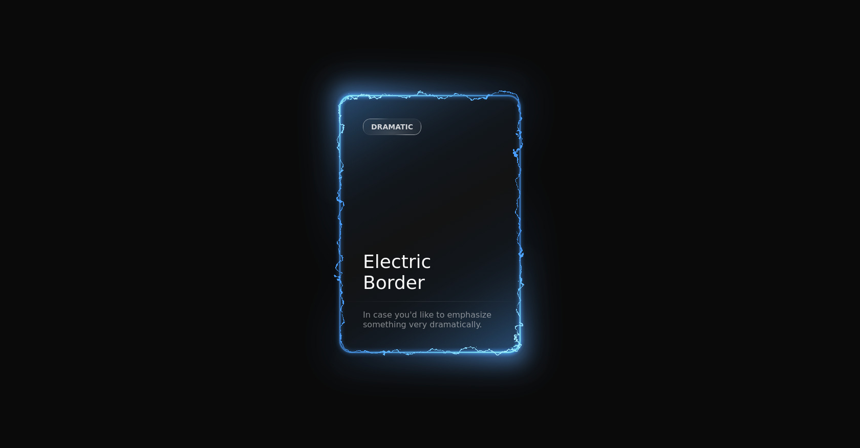 CSS Blue Electric Border Effect