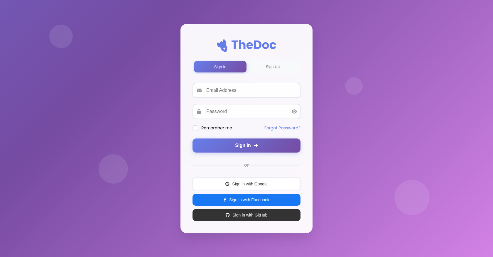 TheDoc's - Modern Login &amp; Registration System