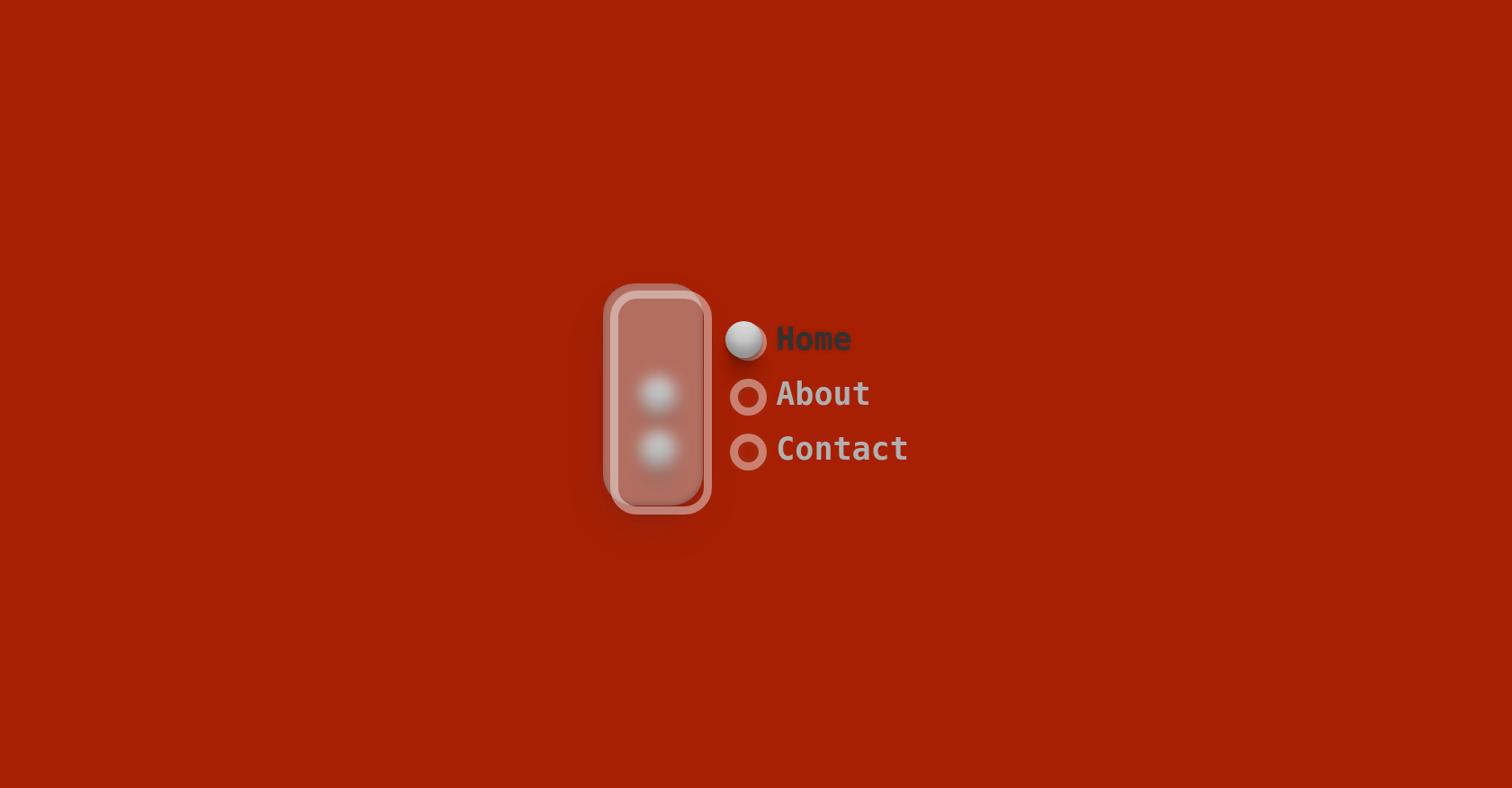 CSS Radio Button Navigation Menu