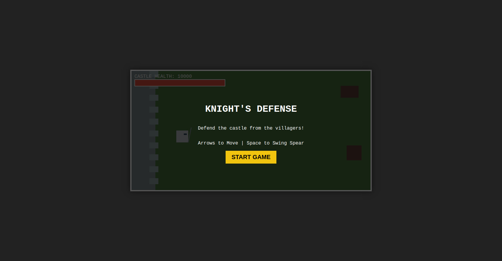 Knight's Defense: HTML Canvas Game Source Code