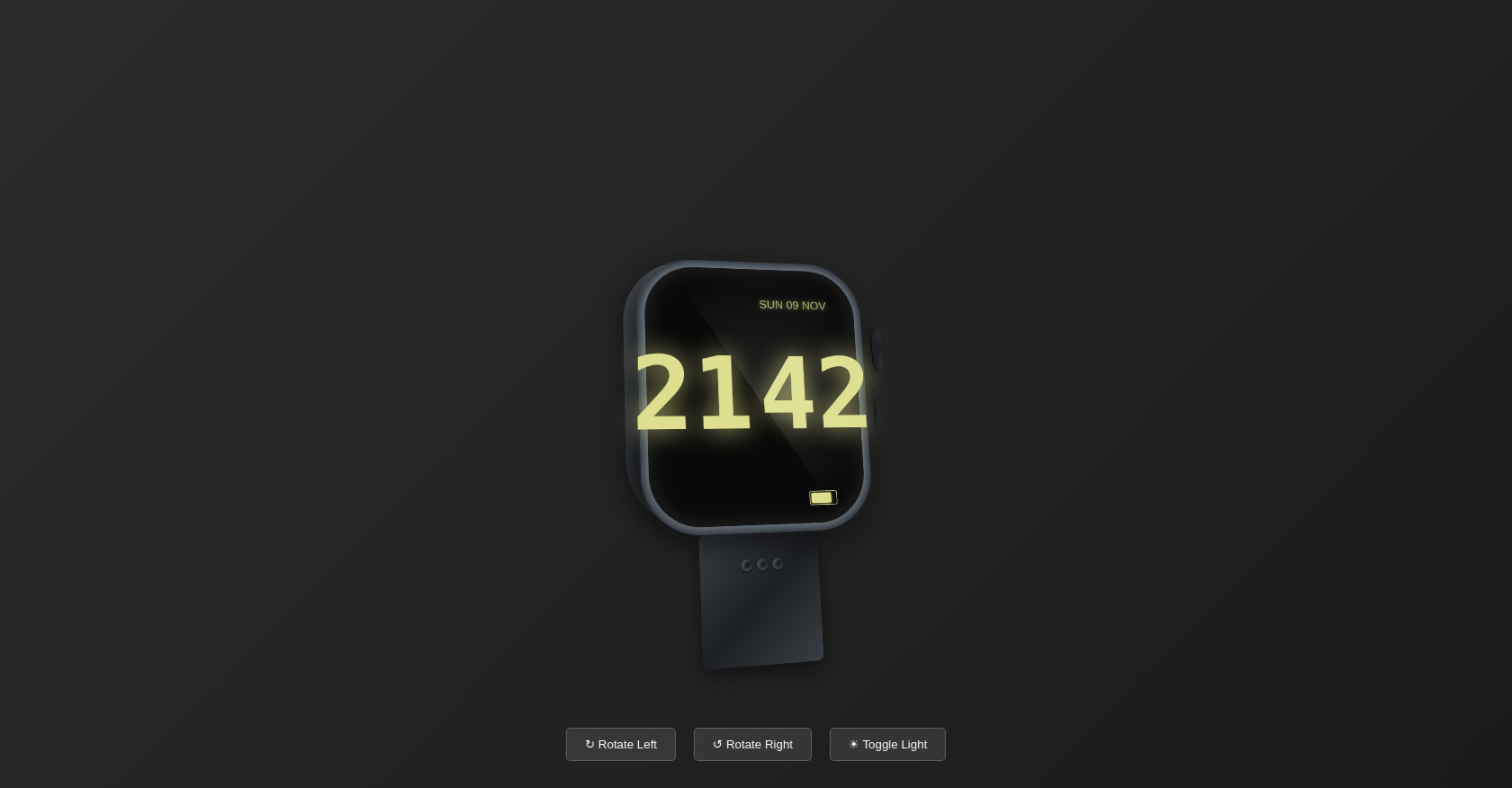 3D Smartwatch CSS HTML JavaScript Code