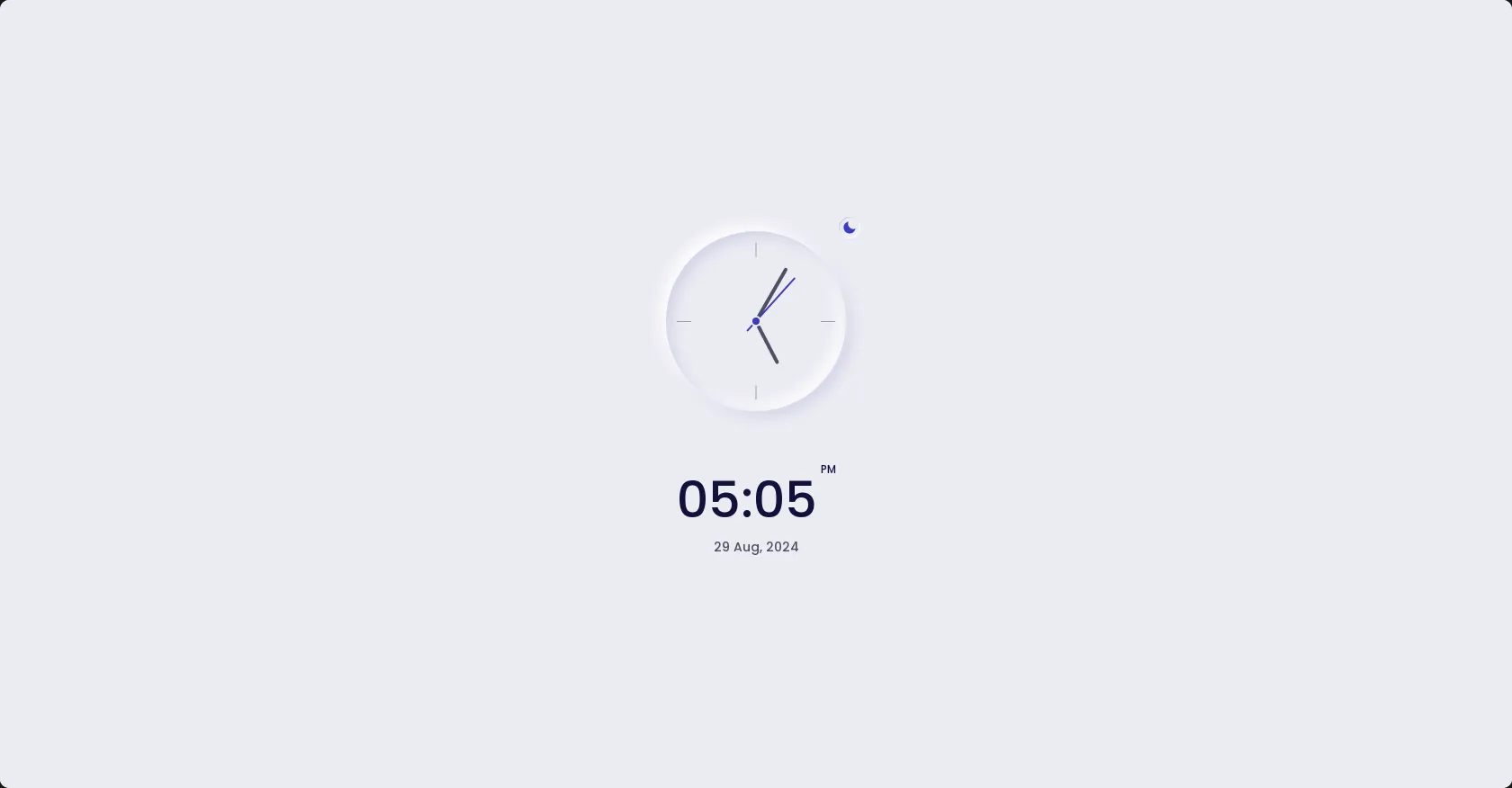 Clock Ui-Dark/light button