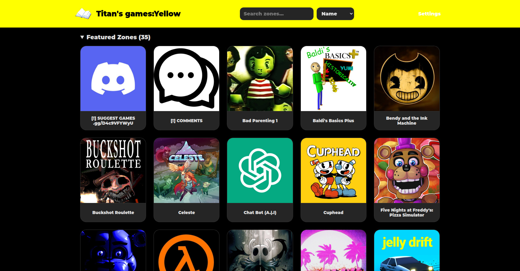  Titan's games: Yellow