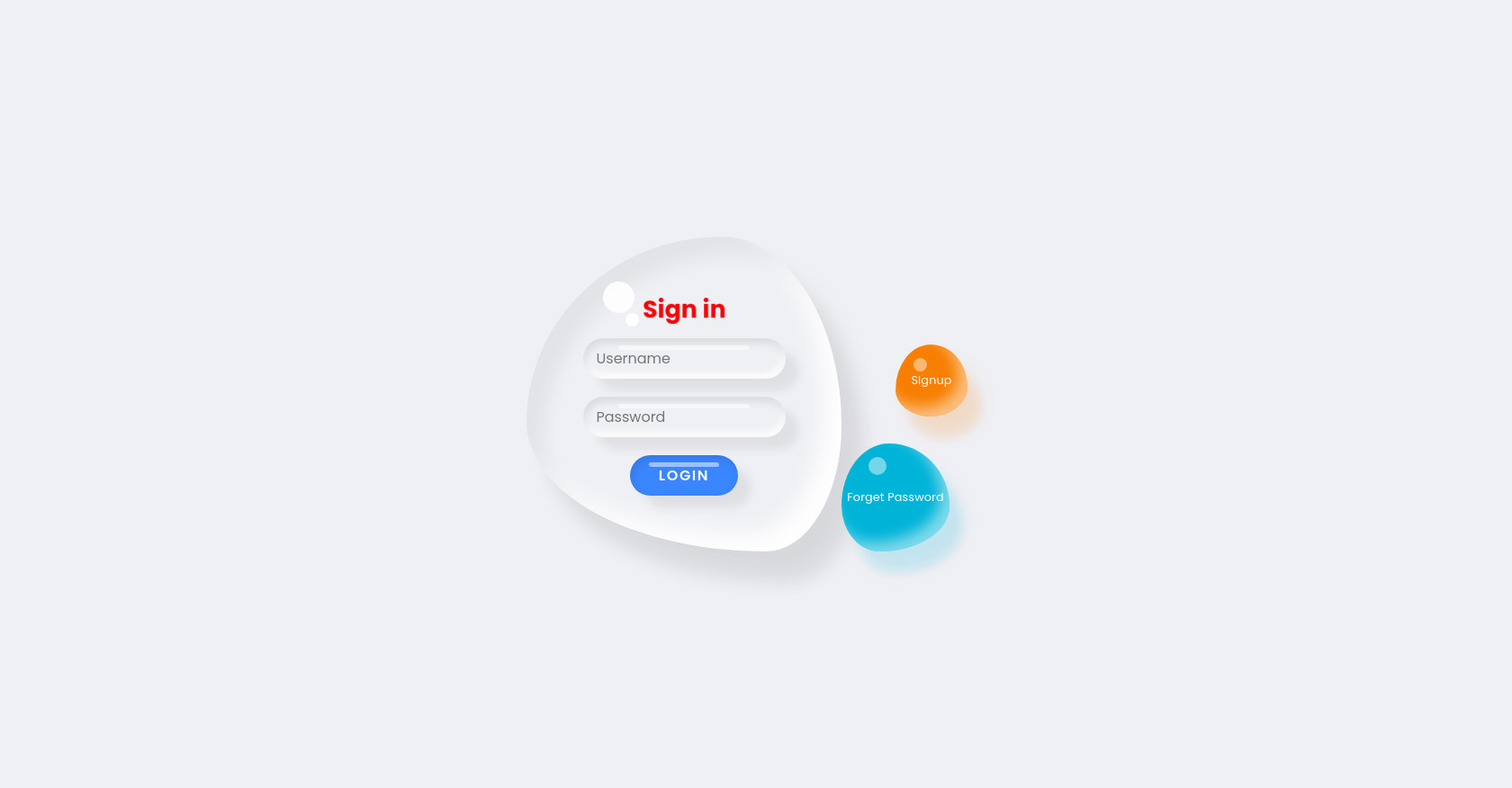 Liquid Drop Login Page HTML Template