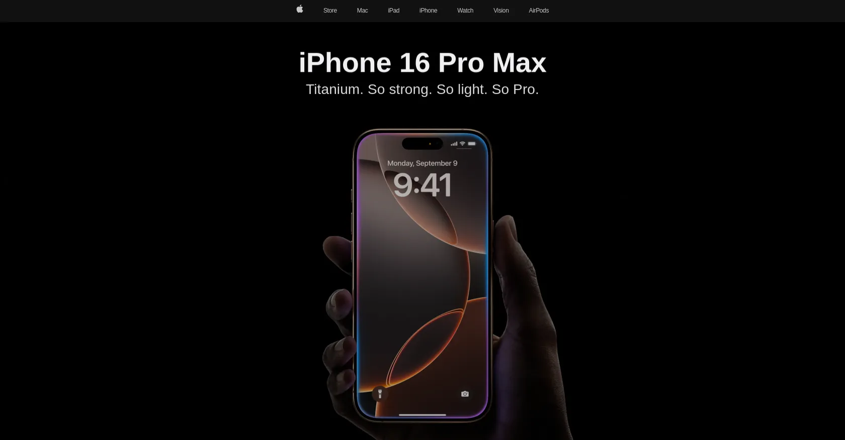 Landing Page - Apple