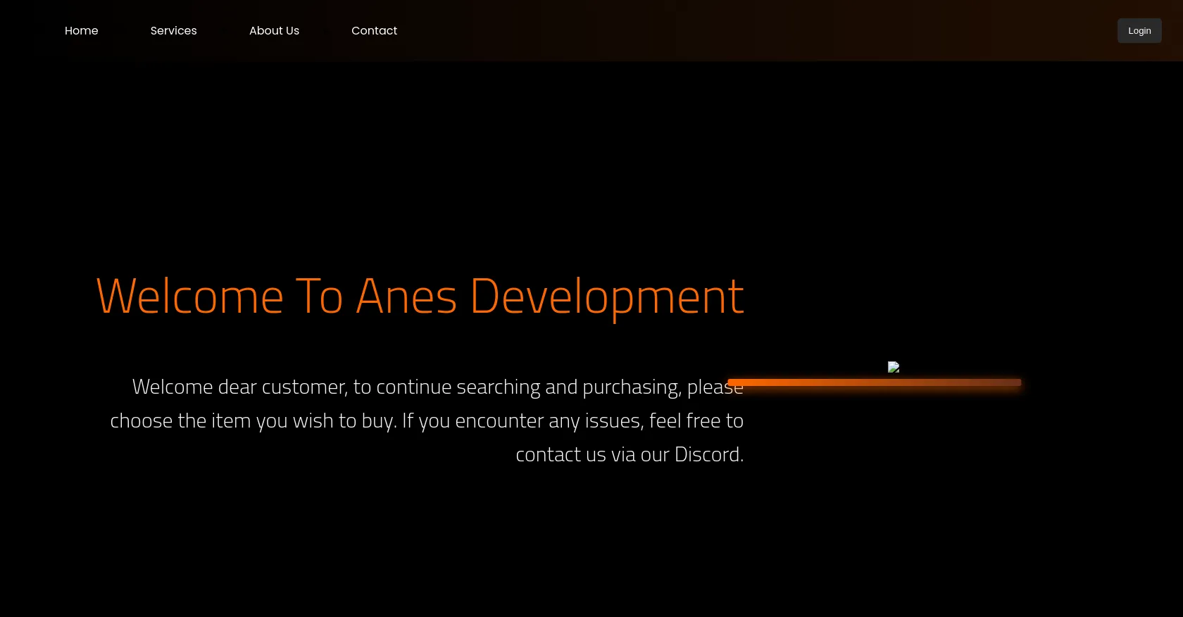 A web page Template for "Anes Development" with a welcome message and navigation.