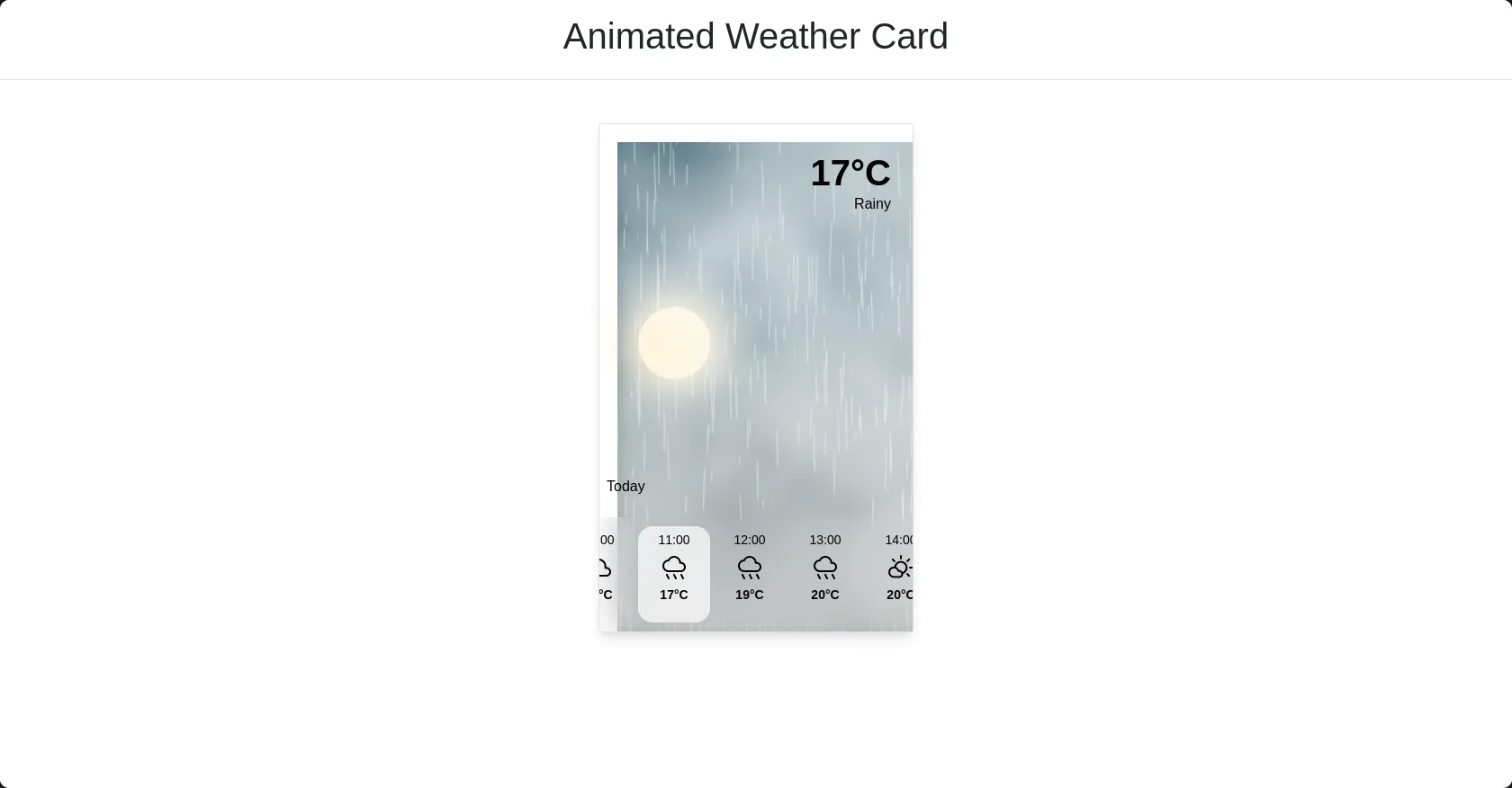 Animated Weather Card