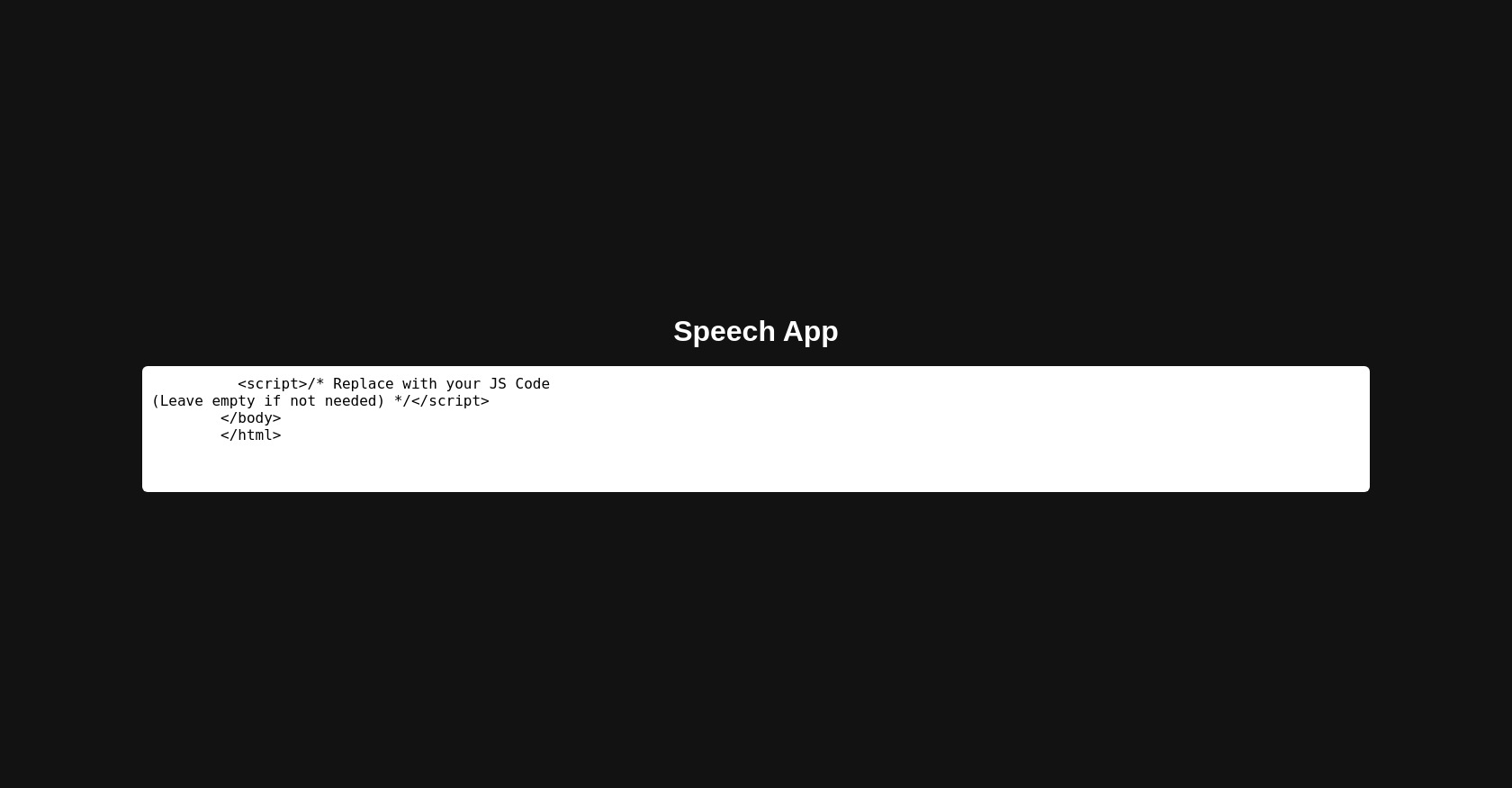 Speech app 