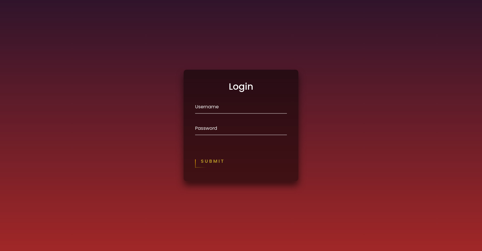 HTML Login Form Example
