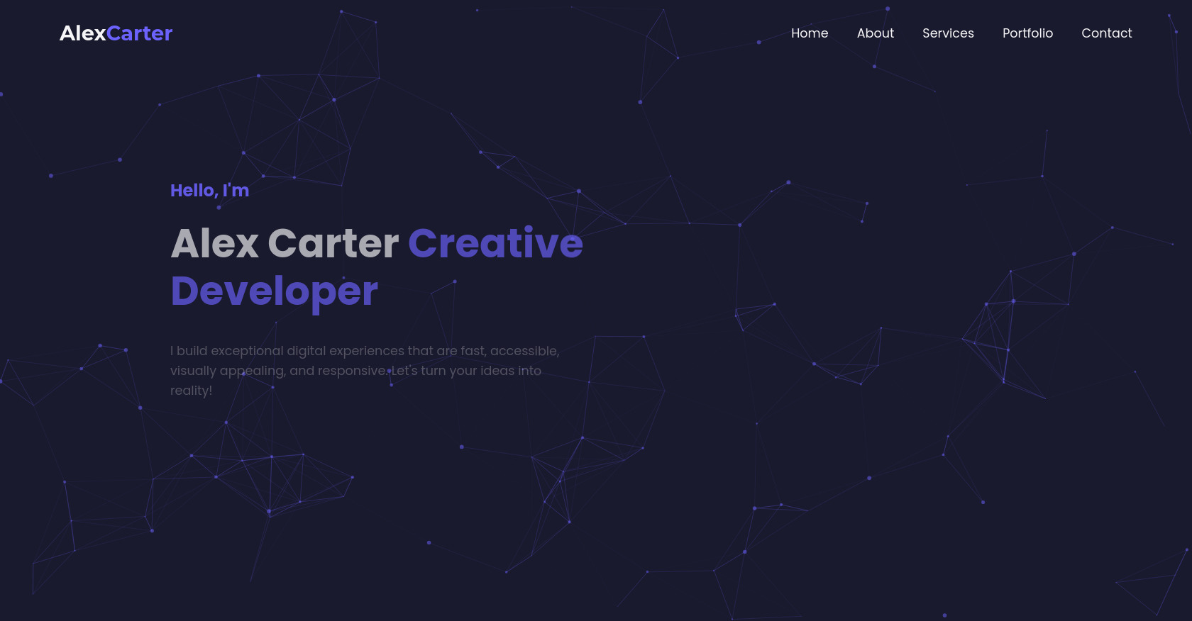 Developer Portfolio HTML Template