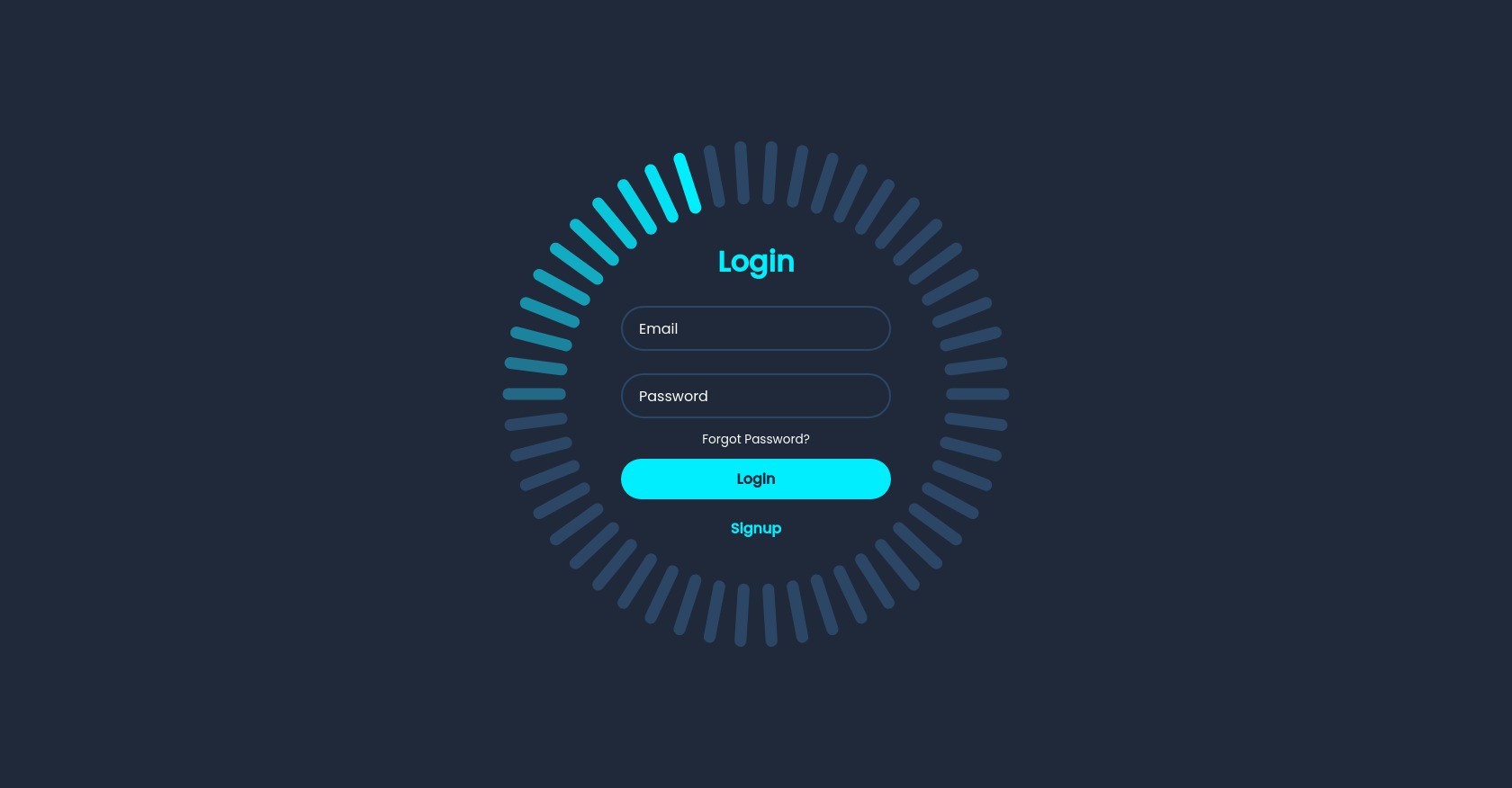 animation register/login form