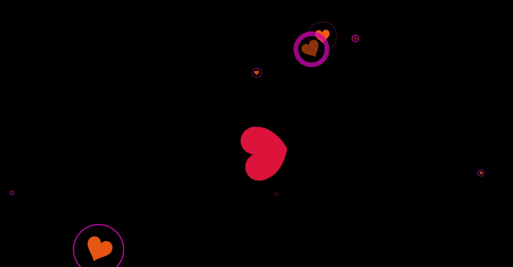 Heart Bubbles Animation with Matter.js