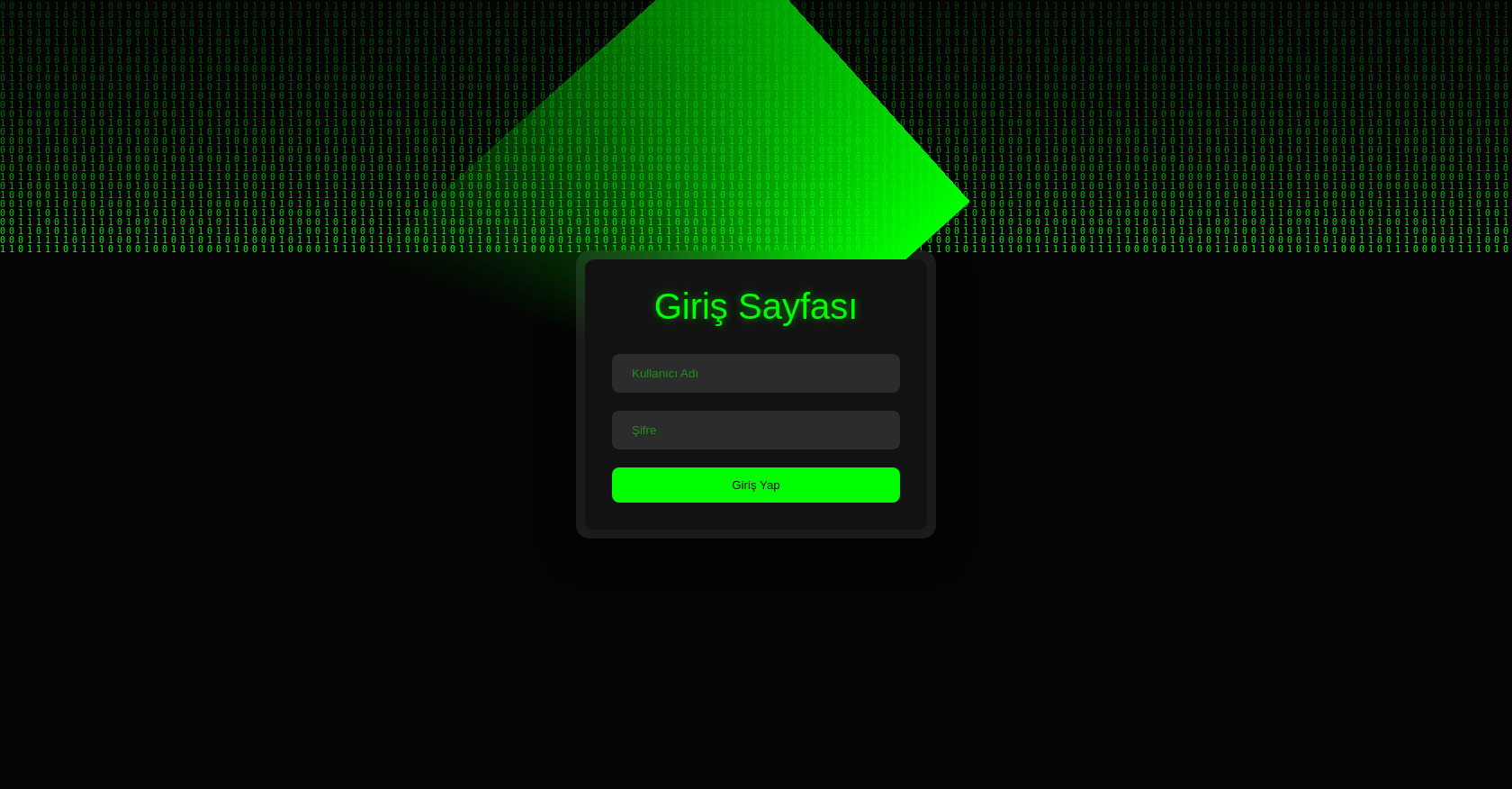 Leon renk ile bir giriş sayfası