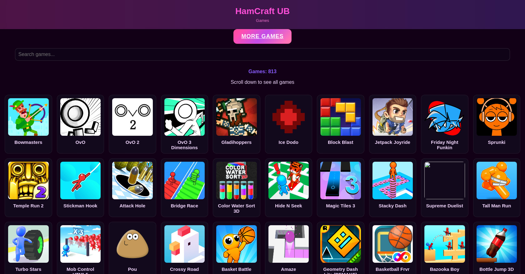 Embed Game Iframe: Fullscreen HTML Injection