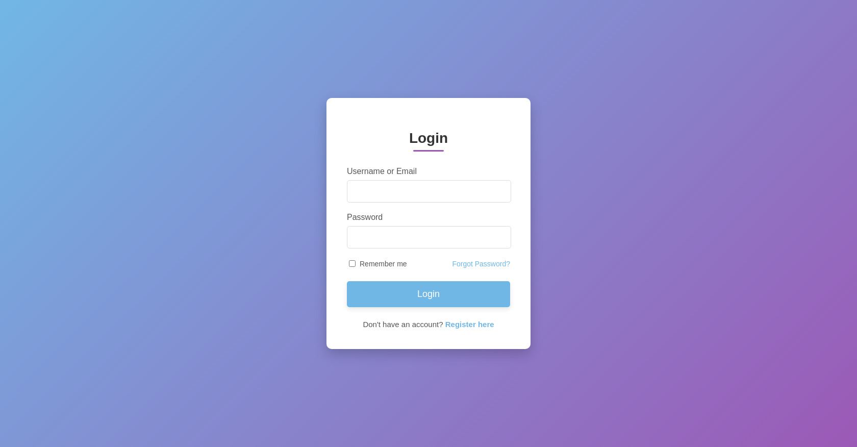 HTML CSS Login Form Template