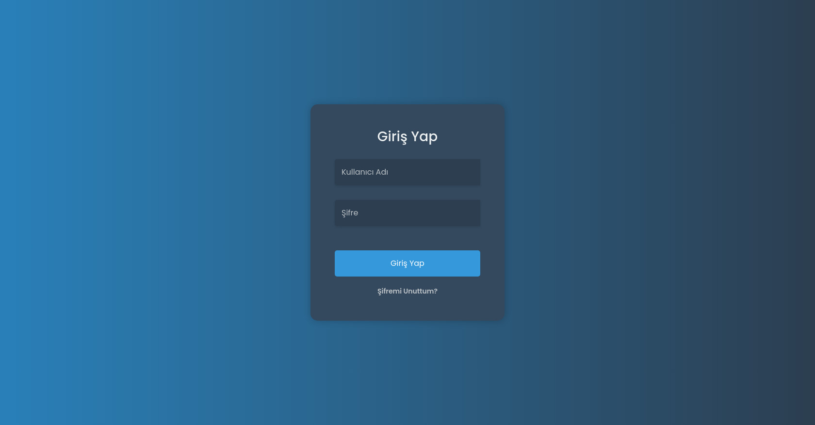 Turkish Login Page HTML & CSS Code