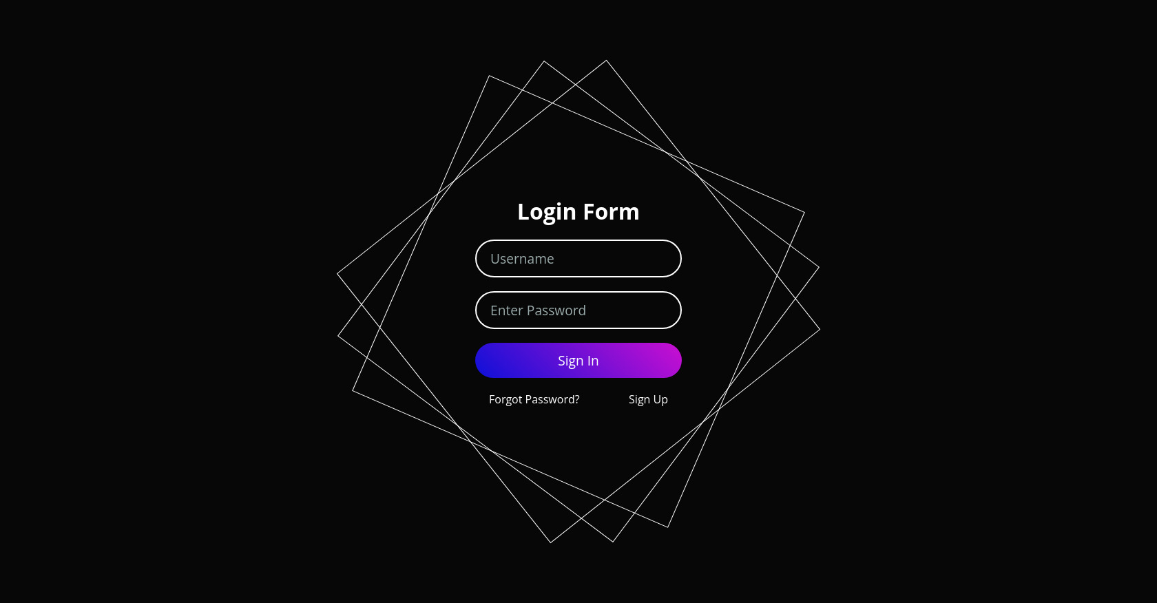 HTML Animated Login Form Example